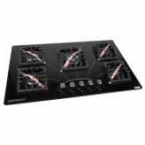 اجاق گاز رومیزی پنج شعله صفحه شیشه چدن ام شیش بست ول کد G 59