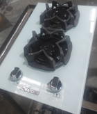 اجاق گاز دو شعله شیشه سفید چدن گل کدG110